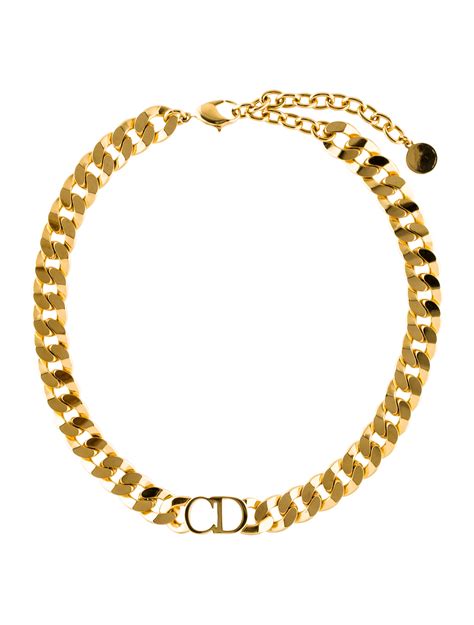 dior cd necklace chain|genuine christian Dior necklace.